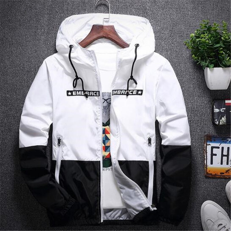 Monochrome Windbreaker Jacket