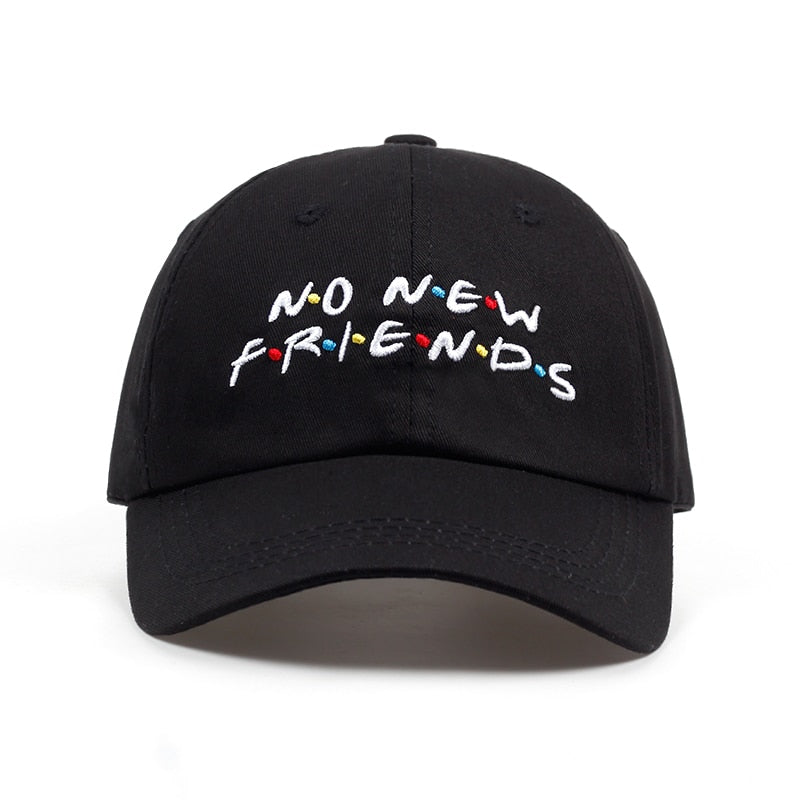 No New Friends Printed Snapback