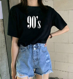 90's Letters Printed T-shirt